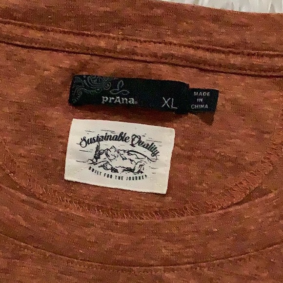 Prana women’s orange summer t shirt size xl - Picture 3 of 5